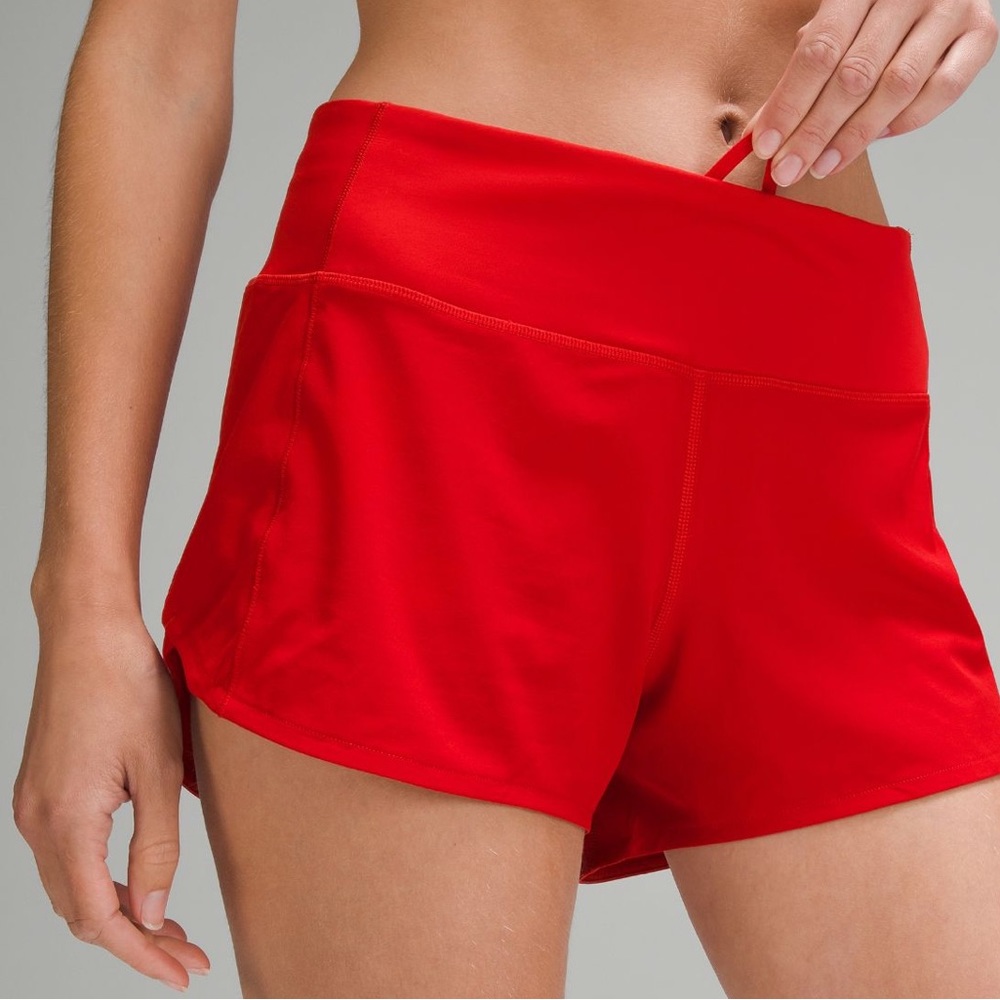 Lululemon Speed Up Shorts 4” in Dark Red